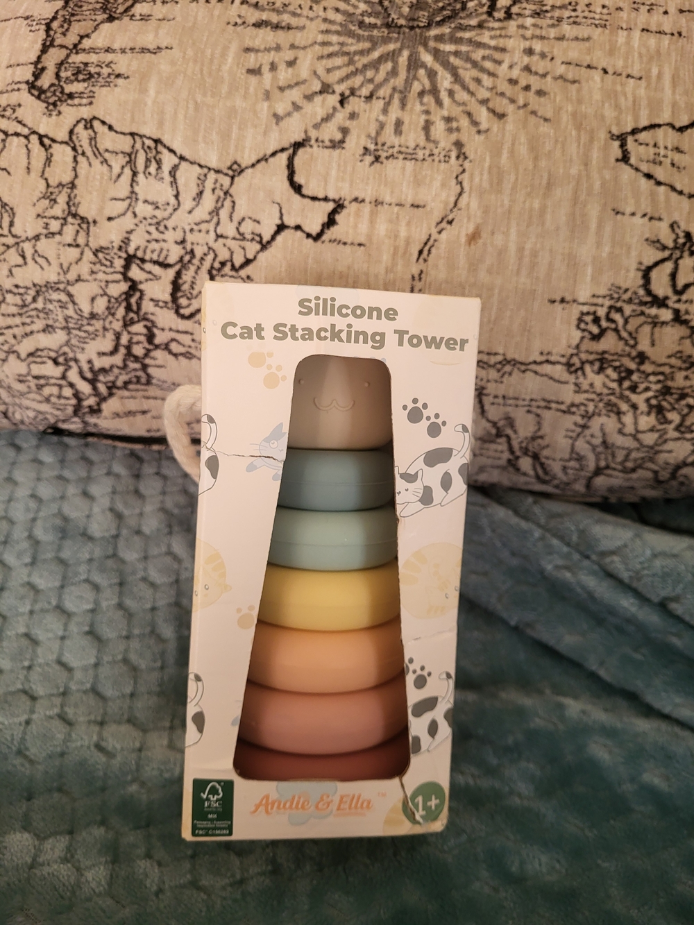 Andie & Ella Silicone Stacking Tower - Pastel Rainbow